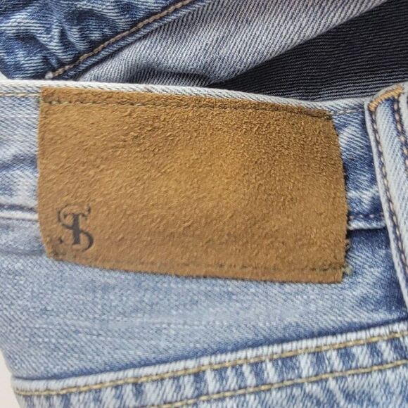 Todd Snyder Men's Slim Fit Jeans 28 x 32 100% Cotton Light Distressed Blue Denim - Picture 7 of 12